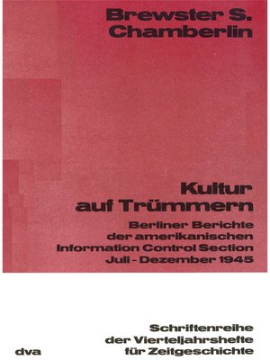 cover image of Kultur auf Trümmern
